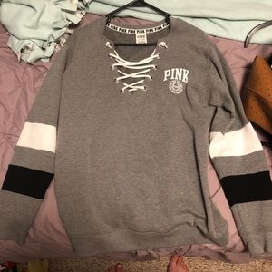 Long sleeve PINK sweater.